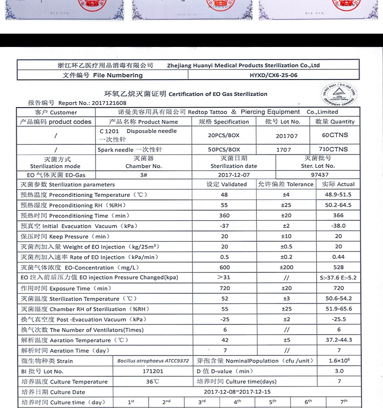 100% ต้นฉบับ Spark สักเข็มเมมเบรนตลับสัก