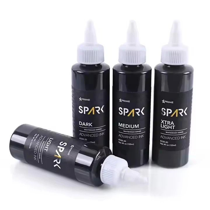 Sparkle Factory Custom 4oz 120ml ล้างสีขาวสีที่น่าตื่นตาตื่นใจสีผิวร่างกายร่างกายผิวสีดำทริปเปิ้ลสีดำผีเสื้อสัก