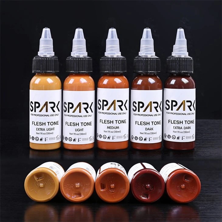 ชุดหมึก Spark Tattoo Ink ชุดหมึกสักมืออาชีพ Vanta Black 8OZ 4OZ ชุดหมึกสีดำ Super Spark Tattoo Ink ชุดหมึกสักมืออาชีพ