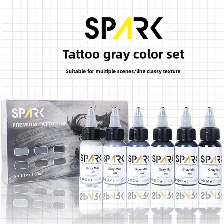 ชุดหมึกรอยสักสีเทามืออาชีพชุด 30ml/1oz ออร์แกนิกสีของเหลวชุดศิลปินแต่งหน้าที่กำหนดเองหมึก