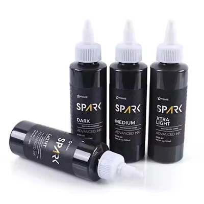 Sparkle Factory Custom 4oz 120ml ล้างสีขาวสีที่น่าตื่นตาตื่นใจสีผิวร่างกายร่างกายผิวสีดำทริปเปิ้ลสีดำผีเสื้อสัก