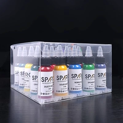 Spark 25 ขวดหมึกสัก 1 ออนซ์ 30 มล. 25 นับแต่ละชุด 66 สีให้เลือก