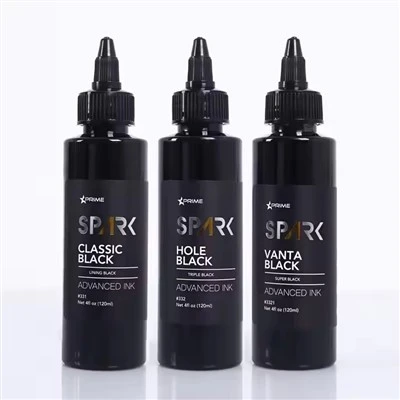 Spark Factory Custom คุณภาพสูงสีดำสีดำเม็ดสีผสมสีสามมืออาชีพรองรองลงหมึกสักสีดำหมึก