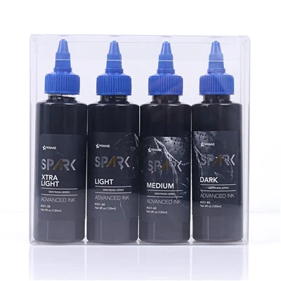 จุดประกายใหม่ล่าสุด 4oz*4 ชุดล้างสีเทากันน้ำหมึกสักชั่วคราว