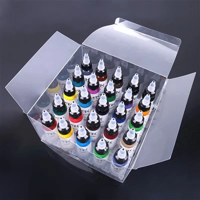 Wholesale Custom High - end 1oz ยาว - สีที่ยั่งยืนเร็วประกายไฟพรีเมี่ยมหมึกรอยสักถาวรพรีเมี่ยมสำหรับศิลปะร่างกาย