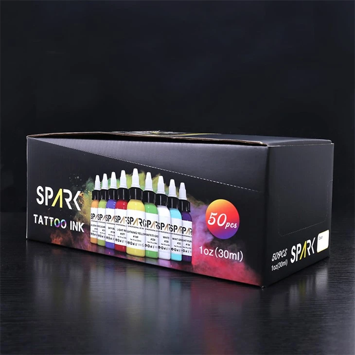 50 ชุดสีหมึกสักในกลุ่มหมึกสัก Spark หมึกสักสีดำซุปเปอร์