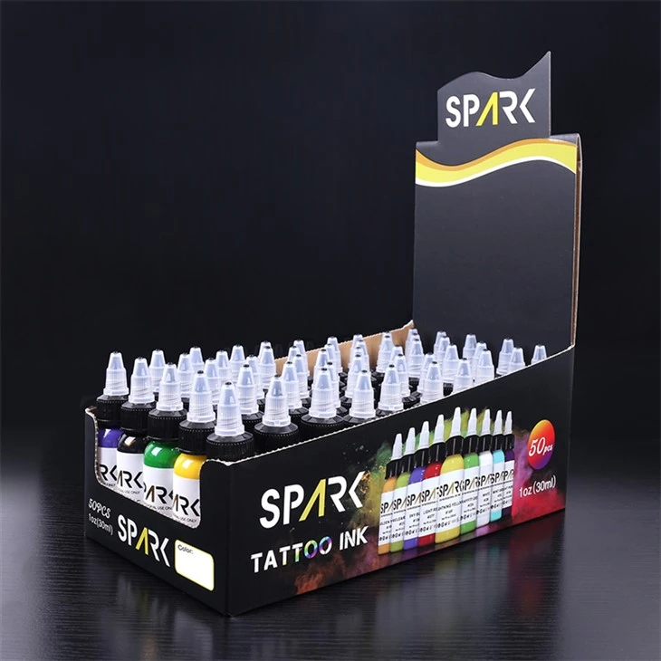 50 ชุดสีหมึกสักในหมึกสักจำนวนมาก Spark Original
