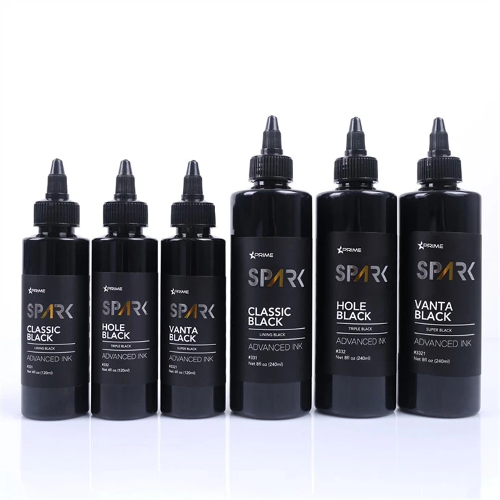 8OZ Black Ink Series Hole Black Triple Black Spark Tattoo Ink หมึกสักไร้สารตะกั่ว