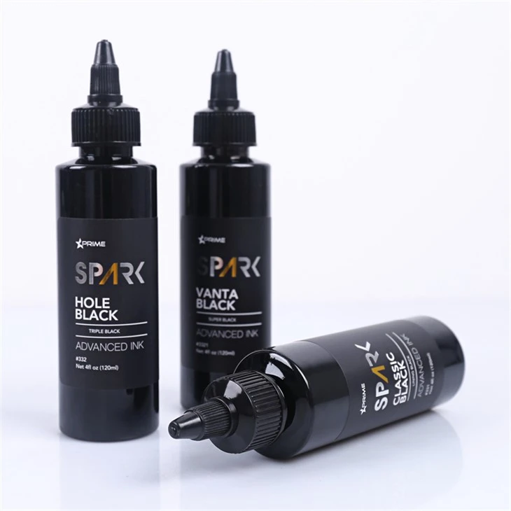 คลาสสิกสีดำ 4OZ Lining Black Ink Series Spark Tattoo Ink หมึกสักแสงสีดำ