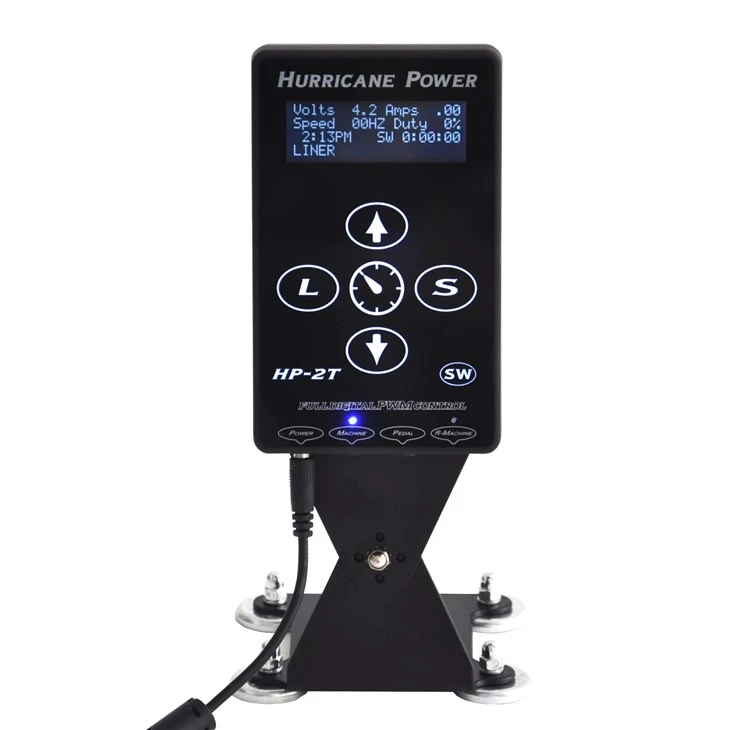 Hurricane Tattoo Machine แหล่งจ่ายไฟ Professional Dual Tattoo Power Supply