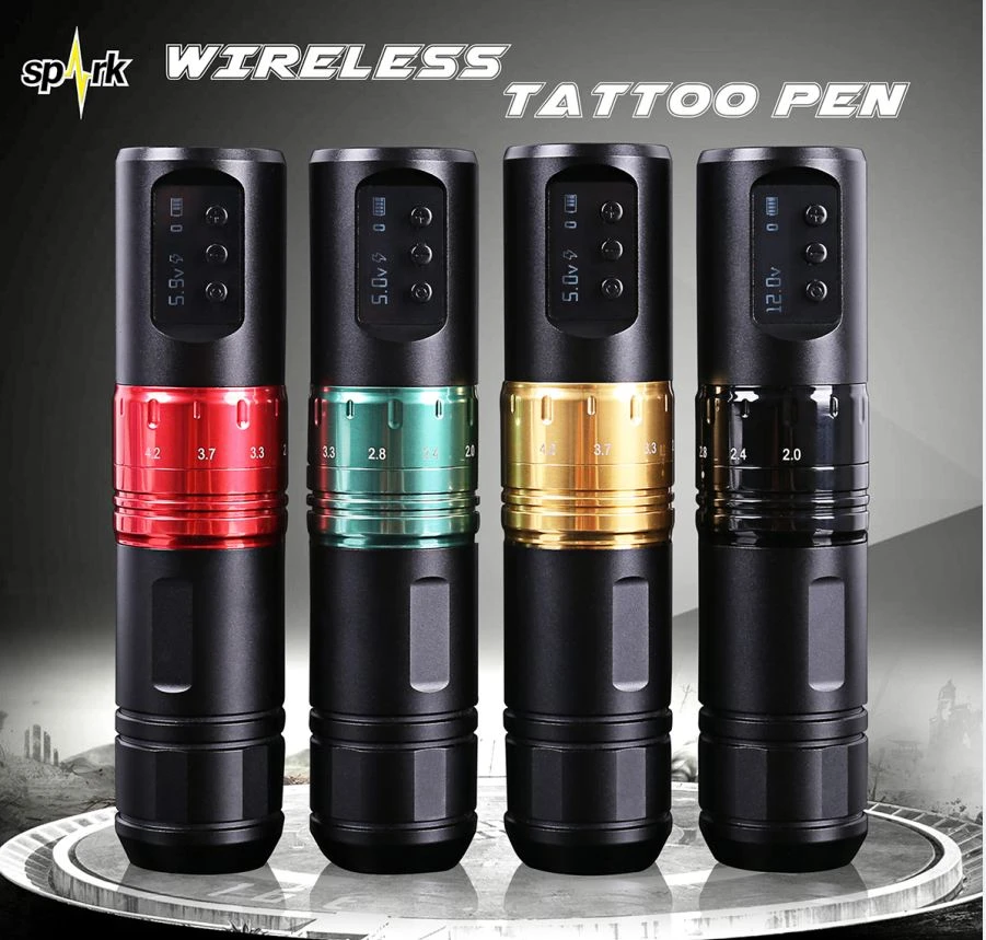 ใหม่ล่าสุด Spark ไร้สายคุณภาพสูงมอเตอร์ไร้แปรงถ่านตลับหมึกสักสำหรับ Tattoo Body Arts