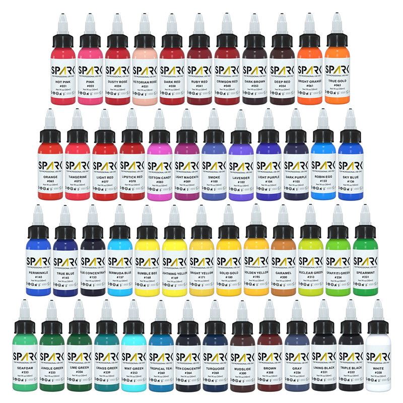 พรีเมี่ยมหมึกสัก Spark Tattoo Supply ชุดหมึกสัก