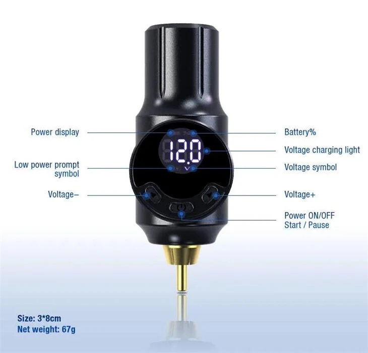 RCA MINI Tattoo แบตเตอรี่ไร้สาย Tattoo Power Supply
