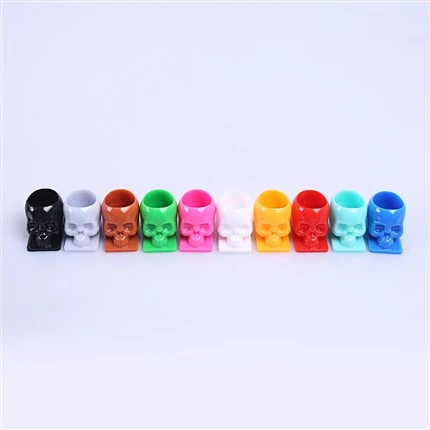 11 มม.* 13 มม.200 ชิ้น/ถุงพลาสติกทิ้งสักถ้วยหมึกสำหรับ Tattoo Skull ถ้วยหมึก
