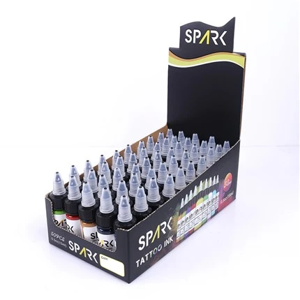 50 ชุดสี Spark Leadfree Tattoo Ink หมึกสักสีดำ หมึกสักสีดำ