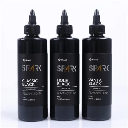 8OZ หมึกสีดำ Series Classic Black Lining Black Spark Tattoo Ink Professional Tattoo Ink จอแสดงผล