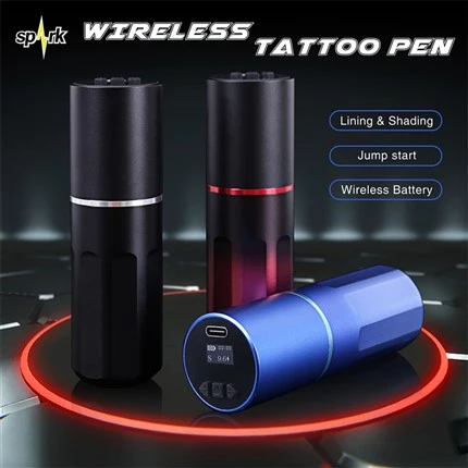 Spark เครื่องสักไร้สายมอเตอร์ไร้แปรง Spark ปากกาสักไร้สาย Spark สำหรับศิลปะบนเรือนร่าง