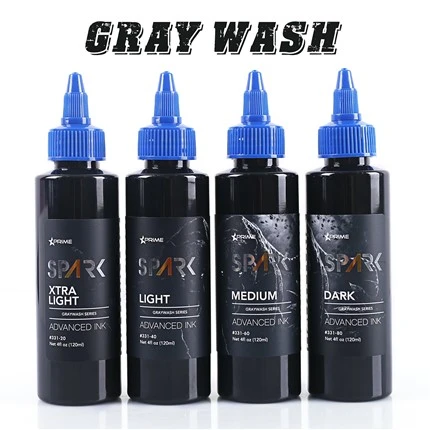 หมึกสัก Spark Greywash - 4 ชุดขวดออนซ์