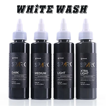 หมึกสักในชุดล้างสีขาวจำนวนมาก Spark Tattoo Ink