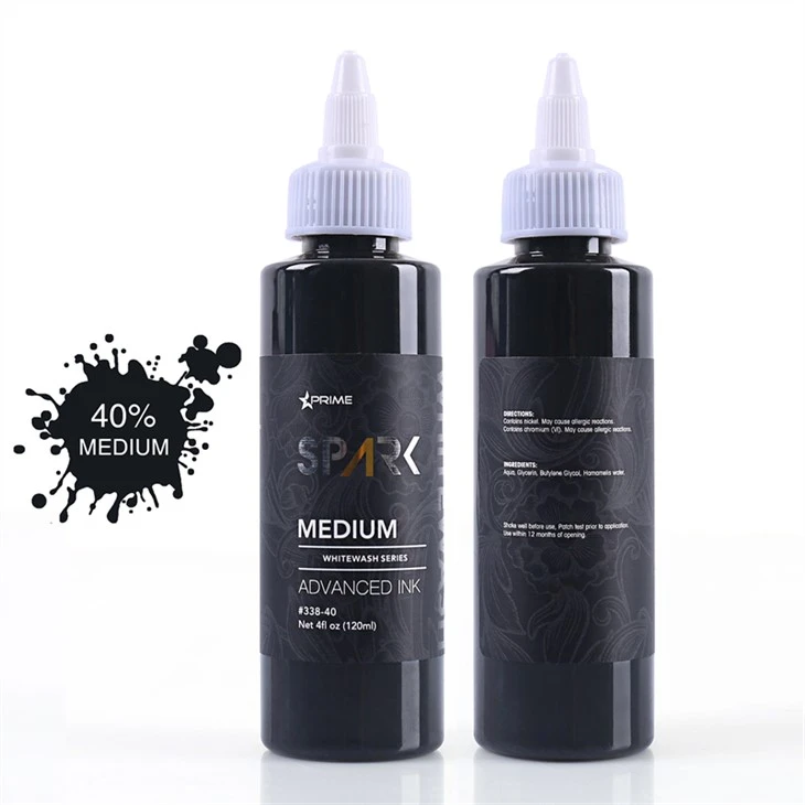 ชุดหมึกสัก หมึกสักมังสวิรัติ ชุดล้างสีขาว Spark Tattoo Ink