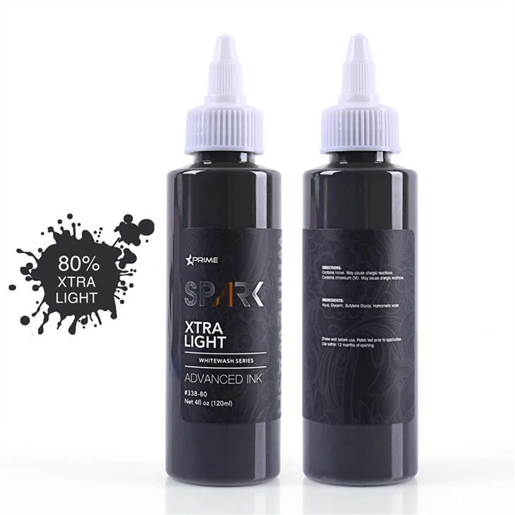 หมึกสัก Spark ชุดหมึกสักดั้งเดิมชุดล้างสีขาวมังสวิรัติ Spark Tattoo Ink