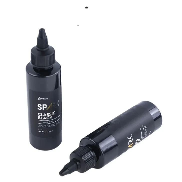 หมึกสักสีดำ Classic Black 4OZ Lining Black Ink Series Spark Tattoo Ink หมึกสักแสงสีดำ